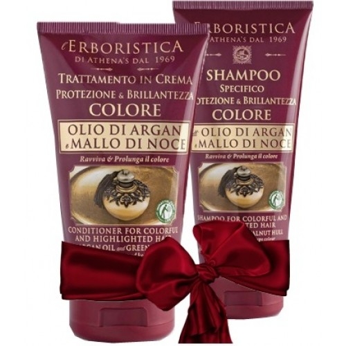 Erboristica Shampoo For Coloured Hair Set Boyalı Saçlara Özel Bakım Seti İkisi Bir Arada
